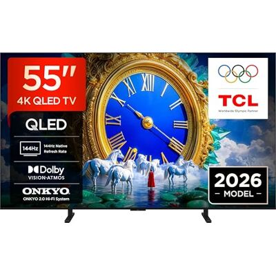 TCL 55A400 55 inch QLED, 4K HDR, HVA paneel, Google TV, Dolby Vision & Atmos, Onkyo 2.0, 144 Hz, AirPlay 2, plat en slank design TCL 55A400 55 inch QLED, 4K HDR, HVA paneel, Google TV, Dolby Vision & Atmos, Onkyo 2.0, 144 Hz, AirPlay 2, plat en slank design