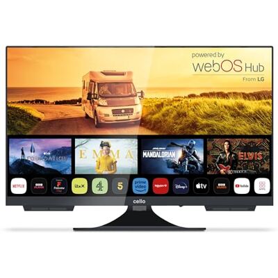 Cello C2224WS FreeSat: Netflix, Prime Video, Hulu Smart Full HD 12V Frameloze TV 12V LG WebOS Triple Tuner en Bluetooth Voor camper, vrachtwagen en boot 2025 Cello C2224WS FreeSat: Netflix, Prime Video, Hulu Smart Full HD 12V Frameloze TV 12V LG WebOS Triple Tuner en Bluetooth Voor camper, vrachtwagen en boot 2025