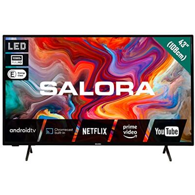 SALORA SMART43TV 43 inch Full HD televisie 43 inch (109,2 cm) Smart TV, HDR 10+, Android 11, ingebouwde Chromecast, Dolby Vision & Atmos, 3 x HDMI, USB Recording SALORA SMART43TV 43 inch Full HD televisie 43 inch (109,2 cm) Smart TV, HDR 10+, Android 11, ingebouwde Chromecast, Dolby Vision & Atmos, 3 x HDMI, USB Recording