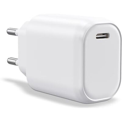 Waytex 59122 snellader USB C 20 W voor smartphone, tablet, laptop 1 USB-C-poort, QC 3.0 + PD met IC-chip voor veilig opladen en batterijbescherming, 2-polige EU-stekker Waytex 59122 snellader USB C 20 W voor smartphone, tablet, laptop 1 USB-C-poort, QC 3.0 + PD met IC-chip voor veilig opladen en batterijbescherming, 2-polige EU-stekker