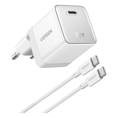 UGREEN Nexode Air 65 W USB-C-snellader GaNInfinity met kabel, compatibel met iPhone 17 Pro Max 16 Plus 15 14 13 12 Galaxy S26 S25 S24 Pixel 10 9 iPad MacBook Neo Air Pro M5 M4 M3 M2 M1 (wit) UGREEN Nexode Air 65 W USB-C-snellader GaNInfinity met kabel, compatibel met iPhone 17 Pro Max 16 Plus 15 14 13 12 Galaxy S26 S25 S24 Pixel 10 9 iPad MacBook Neo Air Pro M5 M4 M3 M2 M1 (wit)
