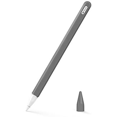 MoKo Hoes compatibel met Apple Pencil 2e generatie, 2 stuks, 1 x pennenetui en 1 x puntenetui met magneetlading en dubbelklik-touch-functie, grijs MoKo Hoes compatibel met Apple Pencil 2e generatie, 2 stuks, 1 x pennenetui en 1 x puntenetui met magneetlading en dubbelklik-touch-functie, grijs