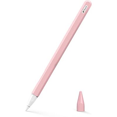MoKo Beschermhoes voor iPad iPencil 2e generatie, beschermhoes voor styluspen, siliconen hoes, styluspen, met reservepunten en geïntegreerde clip, lichtroze MoKo Beschermhoes voor iPad iPencil 2e generatie, beschermhoes voor styluspen, siliconen hoes, styluspen, met reservepunten en geïntegreerde clip, lichtroze