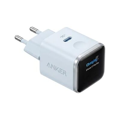 Anker USB-C-oplader met intelligent display, 45 W, nano, snel opladen, oplader met intelligente herkenning, Care-modus, compact, voor iPhone serie 17/16/15, iPad, MacBook (kabel niet inbegrepen) Anker USB-C-oplader met intelligent display, 45 W, nano, snel opladen, oplader met intelligente herkenning, Care-modus, compact, voor iPhone serie 17/16/15, iPad, MacBook (kabel niet inbegrepen)