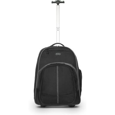 Targus TSB750US Compacte rugzak met wielen voor zaken, studenten en reizen, duurzaam materiaal, tabletvak, afneembare beschermhoes voor 16 inch laptop, zwart Targus TSB750US Compacte rugzak met wielen voor zaken, studenten en reizen, duurzaam materiaal, tabletvak, afneembare beschermhoes voor 16 inch laptop, zwart