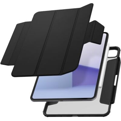 Spigen AirSkin Pro Beschermhoes compatibel met iPad Pro 11 inch M5/M4 (2025-2024), beschermhoes met afneembaar magnetisch deksel en penopslag, zwart Spigen AirSkin Pro Beschermhoes compatibel met iPad Pro 11 inch M5/M4 (2025-2024), beschermhoes met afneembaar magnetisch deksel en penopslag, zwart