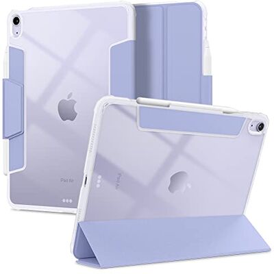 Spigen Ultra Hybrid Pro beschermhoes voor iPad Air 11 inch / 10,9 inch met Transparante hoes met opvouwbare standaard, automatische slaap-/waakfunctie en beschermend hybride ontwerp Lavendel Spigen Ultra Hybrid Pro beschermhoes voor iPad Air 11 inch / 10,9 inch met Transparante hoes met opvouwbare standaard, automatische slaap-/waakfunctie en beschermend hybride ontwerp Lavendel