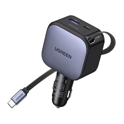 UGREEN Nexode 90 W oplader voor sigarettenaansteker, USB C, intrekbaar, 60 Sigarenaansteker, 3 poorten, autolader, snel opladen, compatibel met iPhone 17 Pro Max Air 16 MacBook iPad Galaxy S26 UGREEN Nexode 90 W oplader voor sigarettenaansteker, USB C, intrekbaar, 60 Sigarenaansteker, 3 poorten, autolader, snel opladen, compatibel met iPhone 17 Pro Max Air 16 MacBook iPad Galaxy S26