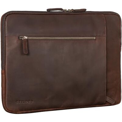 STILORD Jupiter 17 inch laptop leren hoes MacBook iPad 15,6 inch 41,5 x 31 x 3,5 cm vintage kleur: Zamora bruin STILORD Jupiter 17 inch laptop leren hoes MacBook iPad 15,6 inch 41,5 x 31 x 3,5 cm vintage kleur: Zamora bruin