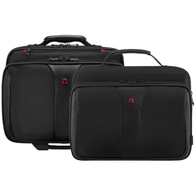 Wenger Patriot 2 stuks bagage voor laptop, 17 inch, afneembare tas voor laptop 15,6 inch, 25 l, vrouwen en mannen, kantoor, zaken, reizen, zwart, 600662, zwart, 43 Wenger Patriot 2 stuks bagage voor laptop, 17 inch, afneembare tas voor laptop 15,6 inch, 25 l, vrouwen en mannen, kantoor, zaken, reizen, zwart, 600662, zwart, 43