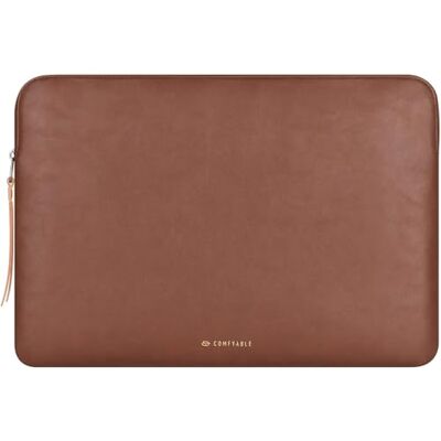 Comfyable Dunne beschermhoes voor 13-14 inch laptop, compatibel met MacBook Pro 14 M4 2024-2021, waterdicht, kunstleer, bruin Comfyable Dunne beschermhoes voor 13-14 inch laptop, compatibel met MacBook Pro 14 M4 2024-2021, waterdicht, kunstleer, bruin