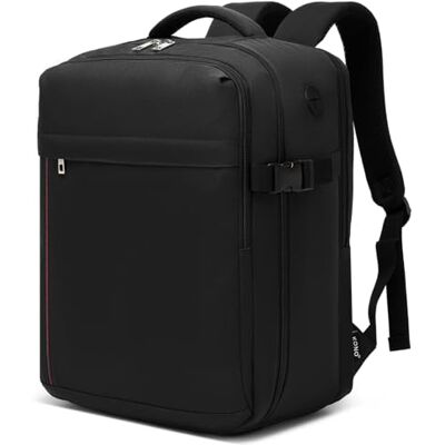 Kono Ryanair rugzak, 40 x 30 x 20 cm, handbagage, vliegtuig, reizen, 24 l, handbagage voor 15,6 inch laptop, voor heren en dames, zwart Kono Ryanair rugzak, 40 x 30 x 20 cm, handbagage, vliegtuig, reizen, 24 l, handbagage voor 15,6 inch laptop, voor heren en dames, zwart