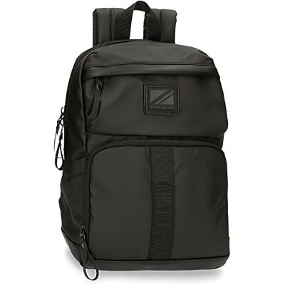 Pepe Jeans Hoxton Notebook-rugzak, aanpasbaar, 13,3 inch, zwart, 25 x 36 x 10 cm, polyester en PU, meerkleurig, Talla única, laptoprugzak, Meerkleurig, Talla única, laptop rugzak Pepe Jeans Hoxton Notebook-rugzak, aanpasbaar, 13,3 inch, zwart, 25 x 36 x 10 cm, polyester en PU, meerkleurig, Talla única, laptoprugzak, Meerkleurig, Talla única, laptop rugzak