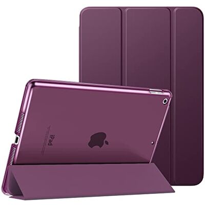 MoKo Slanke harde achterkant met standaard voor iPad 10,2 inch, iPad 9e generatie 2021/iPad 8e generatie 2020/iPad 7e generatie 2019, automatische slaap/waakfunctie, donkerpaars Slim Stand Hard Back Shell Smart Cover Case with Translucent Frosted Back , MoKo Slanke harde achterkant met standaard voor iPad 10,2 inch, iPad 9e generatie 2021/iPad 8e generatie 2020/iPad 7e generatie 2019, automatische slaap/waakfunctie, donkerpaars Slim Stand Hard Back Shell Smart Cover Case with Translucent Frosted Back ,