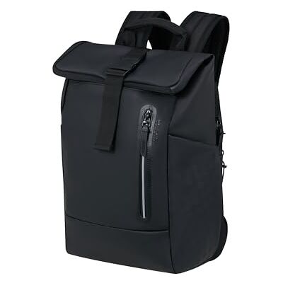 American Tourister Urban Tide Rolltop Laptop Rugzak 14", Waterafstotende Business & Reisrugzak, voor Kantoor, School, Universiteit & Reizen Zwart American Tourister Urban Tide Rolltop Laptop Rugzak 14", Waterafstotende Business & Reisrugzak, voor Kantoor, School, Universiteit & Reizen Zwart