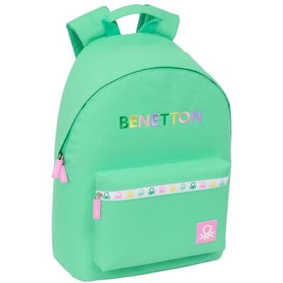 safta Benetton Mint Laptoprugzak 14,1 inch, ideaal voor jongeren van verschillende leeftijden, comfortabel en veelzijdig, kwaliteit en stevigheid, 31 x 16 x 41 cm, pastelmintgroen, M, safta Benetton Mint Laptoprugzak 14,1 inch, ideaal voor jongeren van verschillende leeftijden, comfortabel en veelzijdig, kwaliteit en stevigheid, 31 x 16 x 41 cm, pastelmintgroen, M,
