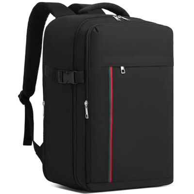 Kono Ryanair rugzak, 40 x 20 x 25 cm, handbagage, vliegtuig, reizen, 20 l, handbagage voor 15,6 inch laptop, voor heren en dames, zwart Kono Ryanair rugzak, 40 x 20 x 25 cm, handbagage, vliegtuig, reizen, 20 l, handbagage voor 15,6 inch laptop, voor heren en dames, zwart
