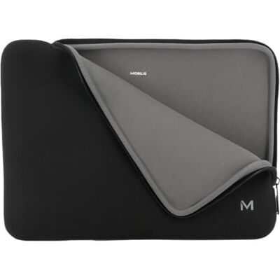 Mobilis Neopreen laptophoes voor 14-16 inch laptop, beschermhoes voor pc/notebook/Ultrabook tot 16 inch, laptophoes 15,6 inch, zwart/grijs Mobilis Neopreen laptophoes voor 14-16 inch laptop, beschermhoes voor pc/notebook/Ultrabook tot 16 inch, laptophoes 15,6 inch, zwart/grijs
