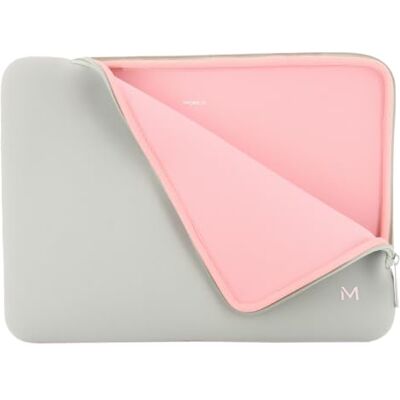 Mobilis Neopreen laptophoes voor 12,5-14 inch laptop, beschermhoes voor pc/notebook/ultrabook tot 14 inch, tas compatibel met MacBook Air/Pro 13,3 inch, grijs/roze Mobilis Neopreen laptophoes voor 12,5-14 inch laptop, beschermhoes voor pc/notebook/ultrabook tot 14 inch, tas compatibel met MacBook Air/Pro 13,3 inch, grijs/roze
