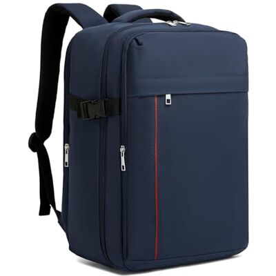 Kono Ryanair rugzak, 40 x 20 x 25 cm, handbagage, vliegtuig, reizen, 20 l, handbagage voor 15,6 inch laptop, voor heren en dames, blauw Kono Ryanair rugzak, 40 x 20 x 25 cm, handbagage, vliegtuig, reizen, 20 l, handbagage voor 15,6 inch laptop, voor heren en dames, blauw