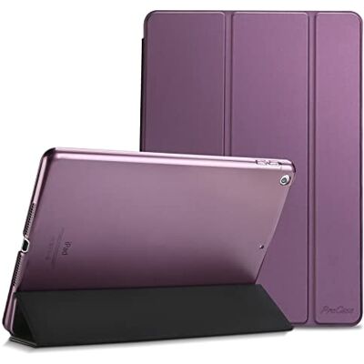 ProCase Hoes voor iPad 9,7-inch Case, iPad 6e 2018 / iPad 5e 2017 Shockproof Hoesje Beschermhoes Smart Folio Cover Case met Translucent Back -Paars ProCase Hoes voor iPad 9,7-inch Case, iPad 6e 2018 / iPad 5e 2017 Shockproof Hoesje Beschermhoes Smart Folio Cover Case met Translucent Back -Paars