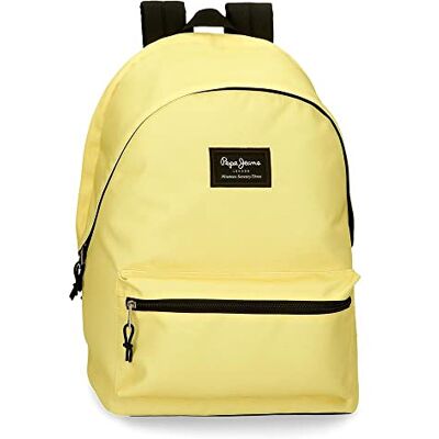 Pepe Jeans Aris Notebook-rugzak met 2 vakken, 15,6 inch, Citroengras, laptop rugzak dubbel compartiment Pepe Jeans Aris Notebook-rugzak met 2 vakken, 15,6 inch, Citroengras, laptop rugzak dubbel compartiment