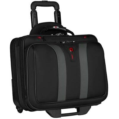 Wenger Granada aktetas, tas met wielen voor laptop, 15,6 inch, 29 l, dames en heren, kantoor, business, eenkleurig, school, zwart, 600659 Wenger Granada aktetas, tas met wielen voor laptop, 15,6 inch, 29 l, dames en heren, kantoor, business, eenkleurig, school, zwart, 600659