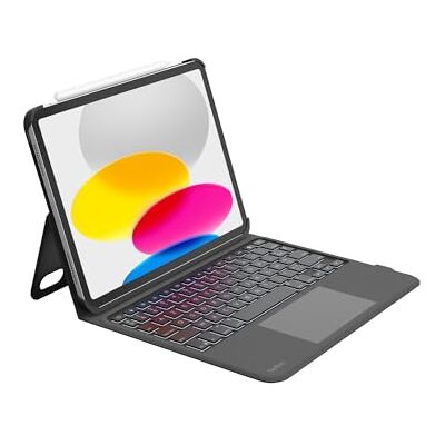 Belkin Pro Beschermhoes voor iPad-toetsenbord met standaard, Bluetooth-toetsenbord met achtergrondverlichting, trackpad-gebaren, Apple Pencil-opslag, AZERTY, multimedia-toetsen, voor iPad 10,9 inch 10e generatie, 11 inch A16, Air 11 inch M4 Belkin Pro Beschermhoes voor iPad-toetsenbord met standaard, Bluetooth-toetsenbord met achtergrondverlichting, trackpad-gebaren, Apple Pencil-opslag, AZERTY, multimedia-toetsen, voor iPad 10,9 inch 10e generatie, 11 inch A16, Air 11 inch M4
