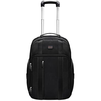Promate CramPack-TR Lichte 2-in-1 rugzak met telescopische handgreep, verstelbare riemen, waterdicht en inline-wielen voor 15,6 inch laptops, MacBook Air, iPad, Promate CramPack-TR Lichte 2-in-1 rugzak met telescopische handgreep, verstelbare riemen, waterdicht en inline-wielen voor 15,6 inch laptops, MacBook Air, iPad,