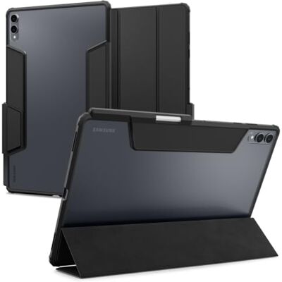Spigen Ultra Hybrid Pro beschermhoes compatibel met Samsung Galaxy Tab S11 Transparante hoes met S-penhouder, drievoudige standfunctie, automatische slaap- en wekfunctie, zwart Spigen Ultra Hybrid Pro beschermhoes compatibel met Samsung Galaxy Tab S11 Transparante hoes met S-penhouder, drievoudige standfunctie, automatische slaap- en wekfunctie, zwart