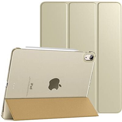 TiMOVO beschermhoes voor nieuwe iPad 10,9 inch, iPad Air 4th Gen hoes 2020, ultradun, licht, met automatische slaap-/wekfunctie, met semitransparante harde achterkant voor tablet, goudkleurig Légère Housse, Arrière Translucide en PC, Réveil/Sommeil Auto TiMOVO beschermhoes voor nieuwe iPad 10,9 inch, iPad Air 4th Gen hoes 2020, ultradun, licht, met automatische slaap-/wekfunctie, met semitransparante harde achterkant voor tablet, goudkleurig Légère Housse, Arrière Translucide en PC, Réveil/Sommeil Auto