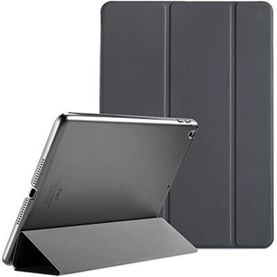 ProCase Hoes voor iPad 9,7-inch Case, iPad 6e 2018 / iPad 5e 2017 Shockproof Hoesje Beschermhoes Smart Folio Cover Case met Translucent Back –Grijs ProCase Hoes voor iPad 9,7-inch Case, iPad 6e 2018 / iPad 5e 2017 Shockproof Hoesje Beschermhoes Smart Folio Cover Case met Translucent Back –Grijs