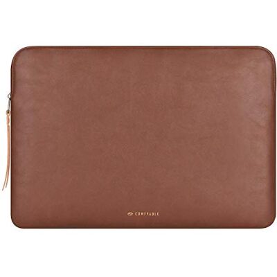 Comfyable Laptophoes van kunstleer, compatibel met MacBook Pro 16 inch 2021-2019 M1 Pro/Max A2485 A2141, waterdichte beschermhoes voor MacBook Pro 15-15,6 inch Retina, bruin Comfyable Laptophoes van kunstleer, compatibel met MacBook Pro 16 inch 2021-2019 M1 Pro/Max A2485 A2141, waterdichte beschermhoes voor MacBook Pro 15-15,6 inch Retina, bruin