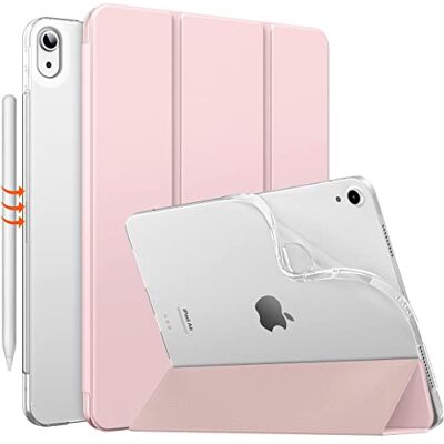 MoKo voor iPad Air 11 Inch Case 7e/6e generatie M3/M2 2025/2024, iPad Air 5e/4e generatie 10,9" 2022/2020, Doorschijnend Frosted Soft TPU Back Cover, Slim Protective Cover, Auto Wake/Sleep, Lichtroze MoKo voor iPad Air 11 Inch Case 7e/6e generatie M3/M2 2025/2024, iPad Air 5e/4e generatie 10,9" 2022/2020, Doorschijnend Frosted Soft TPU Back Cover, Slim Protective Cover, Auto Wake/Sleep, Lichtroze
