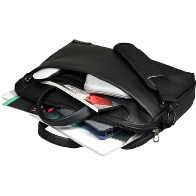 Port Designs stijlvolle laptoptas van kunstleer Zürich toploading 14/15.6 inch zwart Port Designs stijlvolle laptoptas van kunstleer Zürich toploading 14/15.6 inch zwart