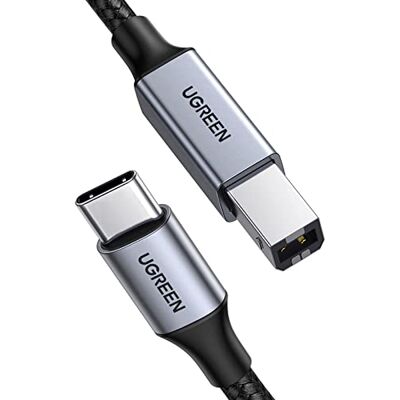 UGREEN USB 2.0 Printer Kabel USB C naar USB Printer Kabel Nylon Aluminium Omhulsel Gevlochten. (1M) Nylon Tressé, Compatible avec MacBook Pro Air iPad iMac Chromebook Pixel XPS 17 15 UGREEN USB 2.0 Printer Kabel USB C naar USB Printer Kabel Nylon Aluminium Omhulsel Gevlochten. (1M) Nylon Tressé, Compatible avec MacBook Pro Air iPad iMac Chromebook Pixel XPS 17 15