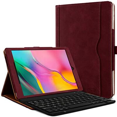 KARYLAX Beschermhoes en standfunctie, horizontaal, kleur wijnrood met Frans toetsenbord Azerty Bluetooth, voor Tablet Samsung Galaxy Tab A 10.1 SM-T510 KARYLAX Beschermhoes en standfunctie, horizontaal, kleur wijnrood met Frans toetsenbord Azerty Bluetooth, voor Tablet Samsung Galaxy Tab A 10.1 SM-T510