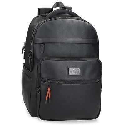 Pepe Jeans Egham Laptoprugzak, aanpasbaar, zwart, 31 x 44 x 15 cm, polyester, 20,46 l, zwart, talla única, laptoprugzak, zwart., Laptop rugzak Pepe Jeans Egham Laptoprugzak, aanpasbaar, zwart, 31 x 44 x 15 cm, polyester, 20,46 l, zwart, talla única, laptoprugzak, zwart., Laptop rugzak