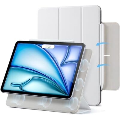 ESR iPad Air hoes 11 inch M3/M2 (2025/2024), iPad Air 5e/4e generatie (2022/2020), magnetische bevestiging, drievoudige slanke standaard, Pencil Pro en USB-C, duurzame bescherming ESR iPad Air hoes 11 inch M3/M2 (2025/2024), iPad Air 5e/4e generatie (2022/2020), magnetische bevestiging, drievoudige slanke standaard, Pencil Pro en USB-C, duurzame bescherming