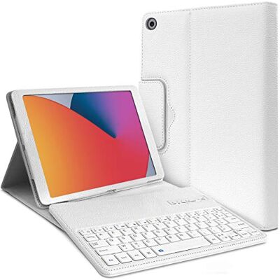 KARYLAX Beschermhoes wit met Frans Azerty Bluetooth-toetsenbord voor Apple iPad 10,2 inch (7e generatie) KARYLAX Beschermhoes wit met Frans Azerty Bluetooth-toetsenbord voor Apple iPad 10,2 inch (7e generatie)