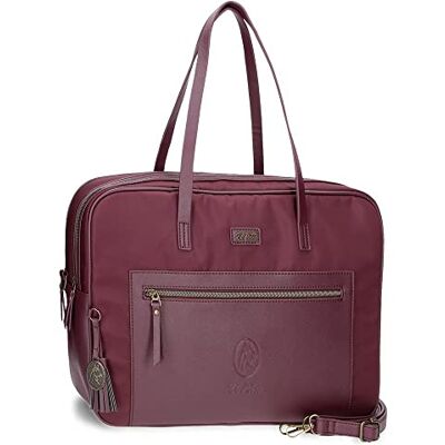 El Potro Wollen bagage, boodschappentas voor dames, Burdeos, Dubbele documententas El Potro Wollen bagage, boodschappentas voor dames, Burdeos, Dubbele documententas