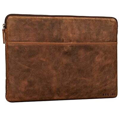 STILORD 'Murphy' Laptoptas 15,6 inch leer, beschermhoes voor MacBook 16 inch en laptop 15 inch, vintage documentenorganizer, Sleeve Organizer, Aneto bruin, L, Aneto bruin, Stijlvol STILORD 'Murphy' Laptoptas 15,6 inch leer, beschermhoes voor MacBook 16 inch en laptop 15 inch, vintage documentenorganizer, Sleeve Organizer, Aneto bruin, L, Aneto bruin, Stijlvol