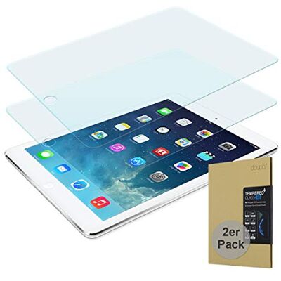 doupi [2 stuks 9H pantserglas beschermfolie voor iPad Pro 9,7 inch, iPad Air/iPad (2017, 2018), 9H premium pantserglas beschermfolie (set van 2) doupi [2 stuks 9H pantserglas beschermfolie voor iPad Pro 9,7 inch, iPad Air/iPad (2017, 2018), 9H premium pantserglas beschermfolie (set van 2)