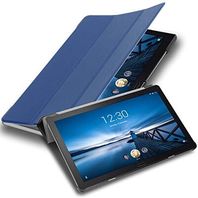 Cadorabo Tablethoes compatibel met Lenovo Tab P10 (10,1 inch) in JERSEY DONKERBLAUW Ultradunne beschermhoes met Auto Wake Up en Standfunctie Cadorabo Tablethoes compatibel met Lenovo Tab P10 (10,1 inch) in JERSEY DONKERBLAUW Ultradunne beschermhoes met Auto Wake Up en Standfunctie