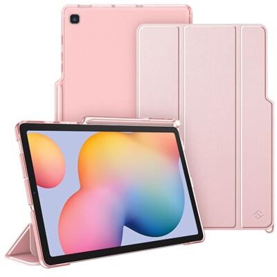 FINTIE Hoes voor Samsung Galaxy Tab S6 Lite, Silm Beschermhoes met transparante achterkant afdekking cover automatische slaap-/waakfunctie voor Samsung Tab S6 Lite 10,4" SM-P610/ P615, Roségoud FINTIE Hoes voor Samsung Galaxy Tab S6 Lite, Silm Beschermhoes met transparante achterkant afdekking cover automatische slaap-/waakfunctie voor Samsung Tab S6 Lite 10,4" SM-P610/ P615, Roségoud