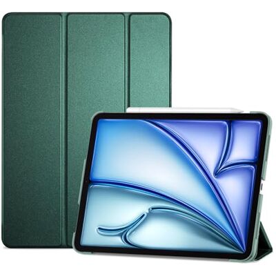 ProCase Hoes voor 10,9-inch iPad Air 5e 2022 / iPad Air 4e 2020 Case, Tri-fold Slim Beschermhoes Hoesje Smart Folio Cover met Translucent Matte Back -Donkergroen ProCase Hoes voor 10,9-inch iPad Air 5e 2022 / iPad Air 4e 2020 Case, Tri-fold Slim Beschermhoes Hoesje Smart Folio Cover met Translucent Matte Back -Donkergroen