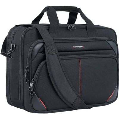 KROSER Laptop Tas 15,6 Inch Laptop Aktetas Laptoptas Waterafstotende Computerkast Laptop Schoudertas Duurzame Tablethoes met RFID-zakken voor Zaken/College/Vrouwen/Mannen-Zwart/Rood 15,6 Zoll KROSER Laptop Tas 15,6 Inch Laptop Aktetas Laptoptas Waterafstotende Computerkast Laptop Schoudertas Duurzame Tablethoes met RFID-zakken voor Zaken/College/Vrouwen/Mannen-Zwart/Rood 15,6 Zoll