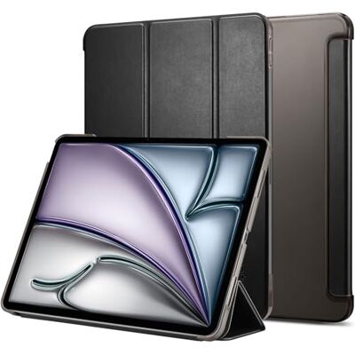 Spigen iPad Air 13 inch (2024) Smart Fold Case Zwart ACS07676 Spigen iPad Air 13 inch (2024) Smart Fold Case Zwart ACS07676