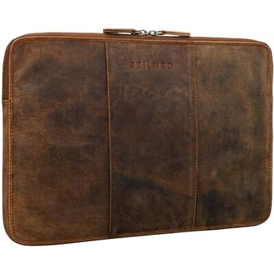 STILORD "Wilson" Macbook leren hoes 13 inch vintage laptoptas compatibel met 13,3 14 inch organizer A4 echt leer kleur: middenbruin STILORD "Wilson" Macbook leren hoes 13 inch vintage laptoptas compatibel met 13,3 14 inch organizer A4 echt leer kleur: middenbruin