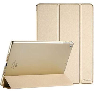 ProCase Hoes voor iPad 9.7 inch 6e generatie 2018 /5e generatie 2017 model A1822 A1893, beschermhoes case smart cover voor iPad 6 / iPad 5 -goud ProCase Hoes voor iPad 9.7 inch 6e generatie 2018 /5e generatie 2017 model A1822 A1893, beschermhoes case smart cover voor iPad 6 / iPad 5 -goud